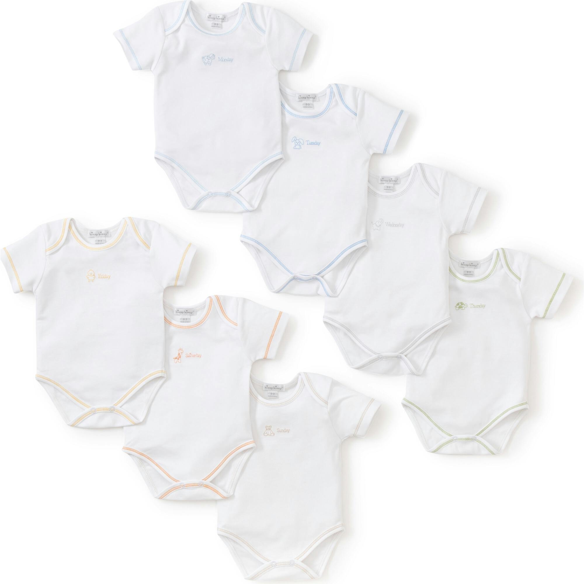 Boys Days of the Week Onesies Set