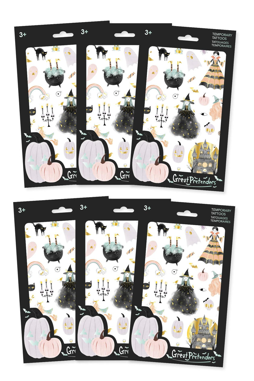 Enchanting Raven Halloween Witch Temporary Tattoo Bundle