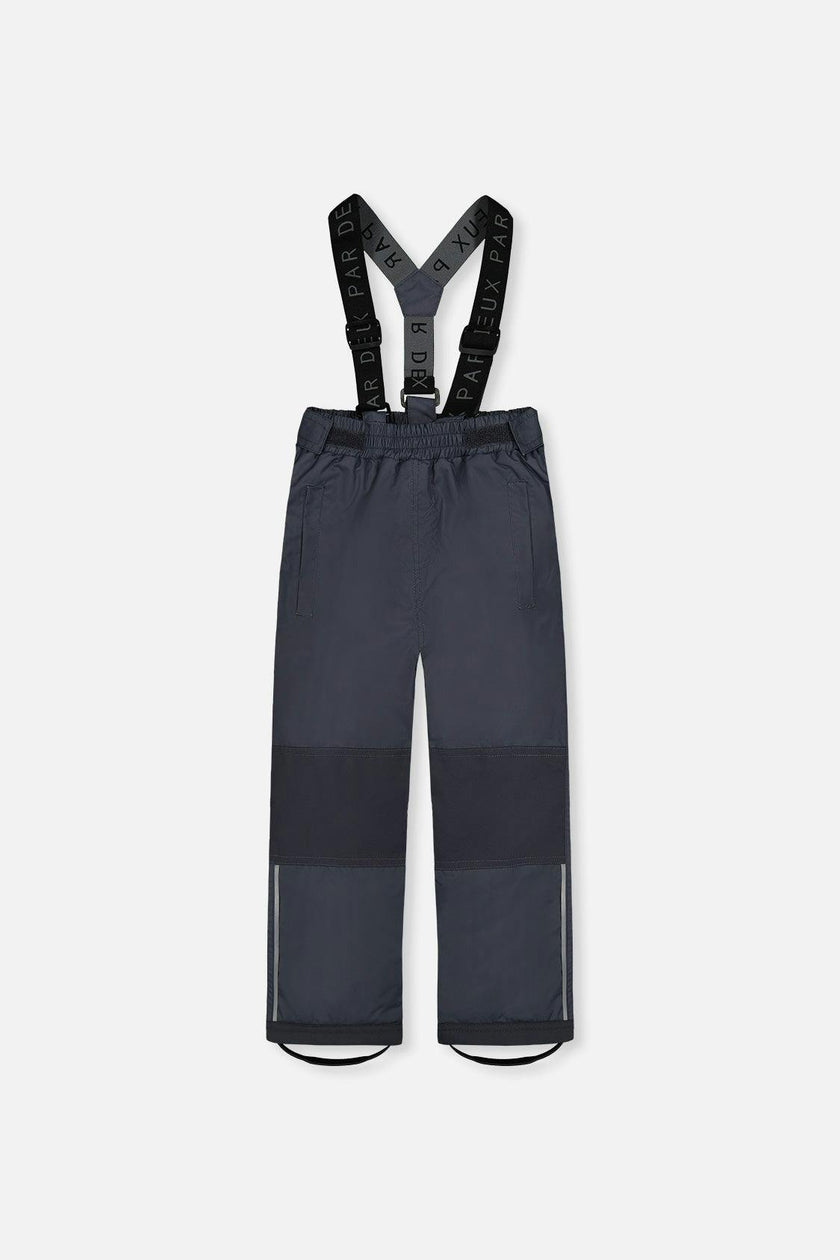 Light Weight Two Piece Chill Snowsuit Grey And Blue Dinosaur Print