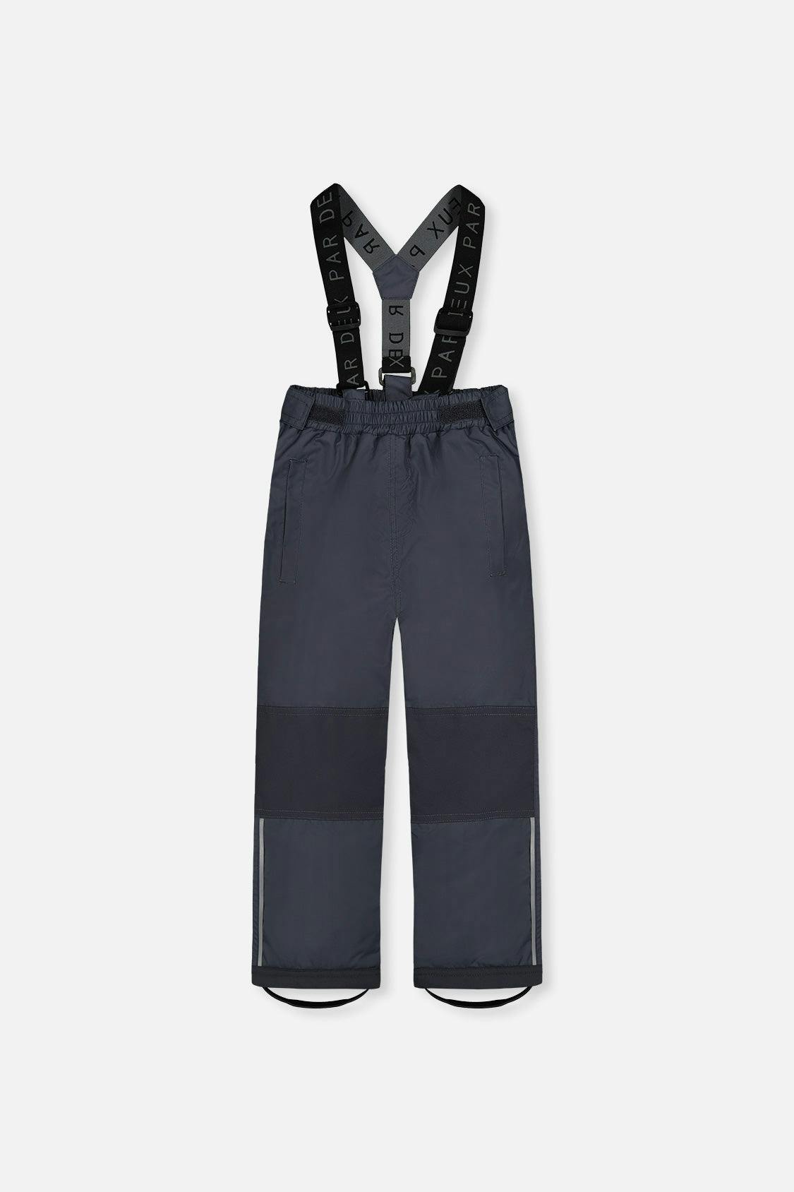 Light Weight Two Piece Chill Snowsuit Grey And Blue Dinosaur Print