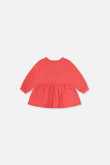Baby Organic Cotton Tunic Coral Pink