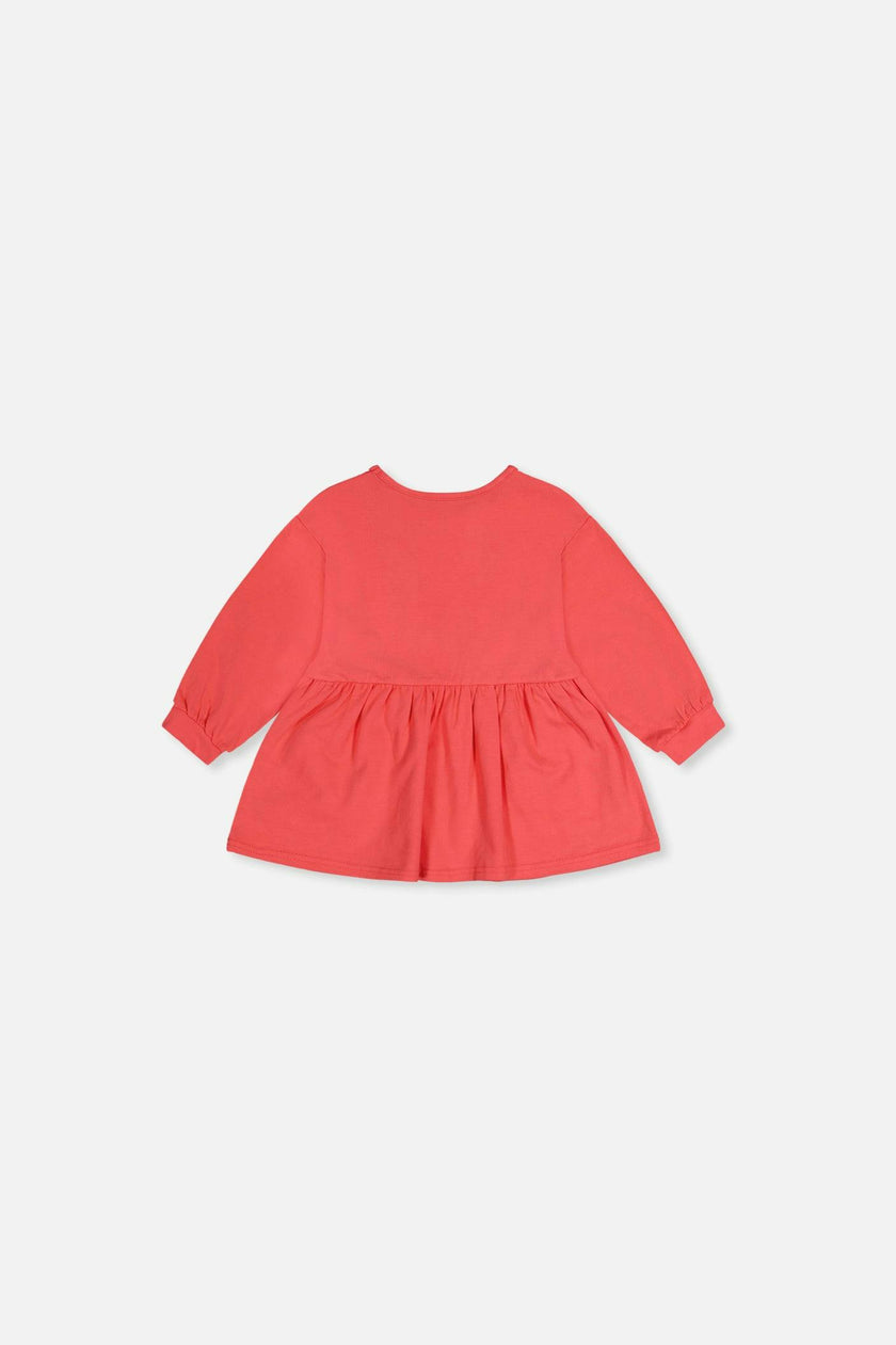 Baby Organic Cotton Tunic Coral Pink
