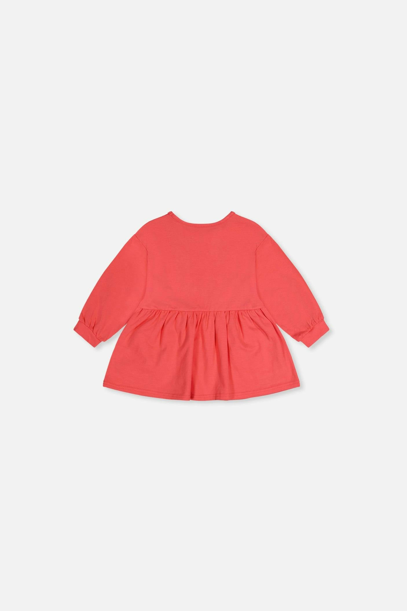 Baby Organic Cotton Tunic Coral Pink