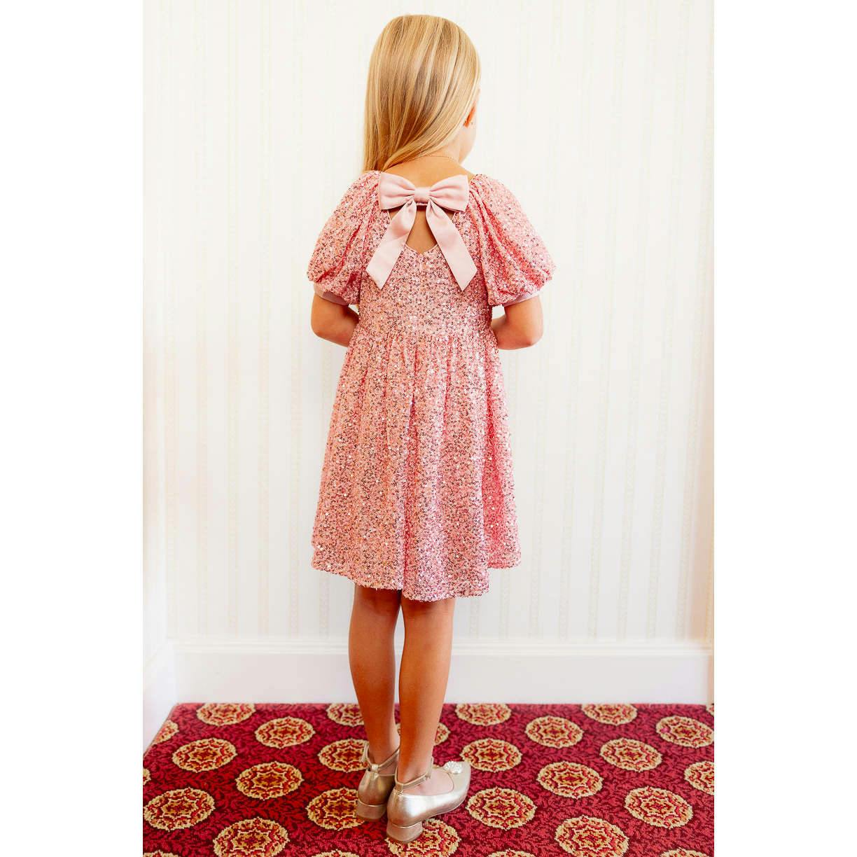 Mini Marisol Dress in Pink Sequin