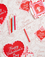Be Mine Coloring Tablecloth - paper tablecloth