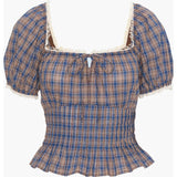 The Paulina Top - Brown Spencer Plaid