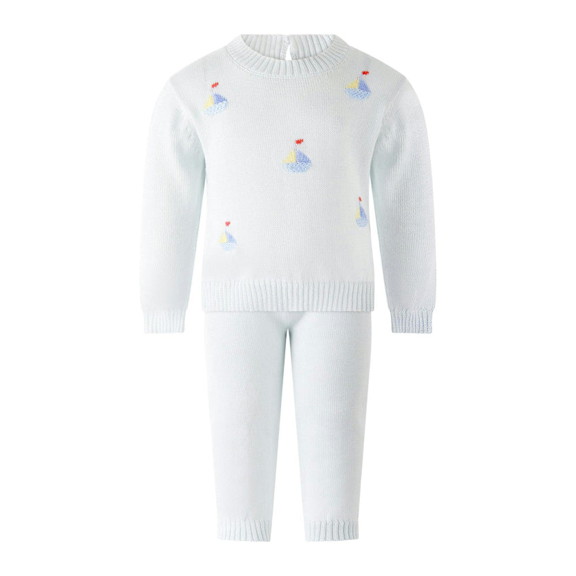 Pima Crochet Sailboat Knit Set