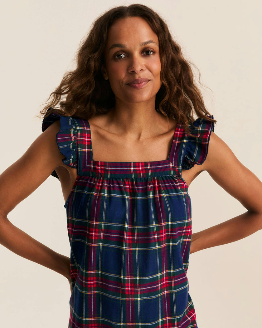 Women's Brushed Twill Clara Nightgown in Windsor Tartan