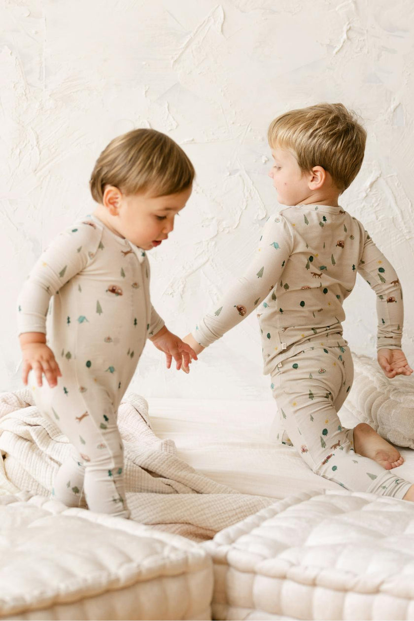 Modal Convertible Footy Pajamas in Camping
