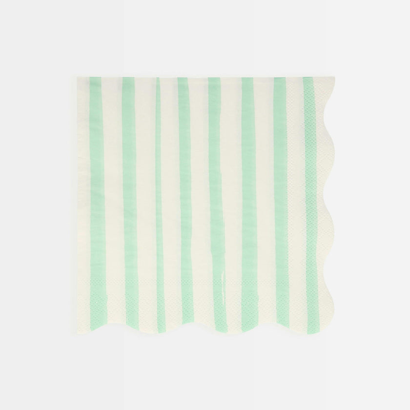 Mint Stripe Large Napkins