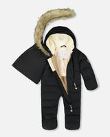 One-Piece Baby Snug Snowsuit Designed for Car Seat