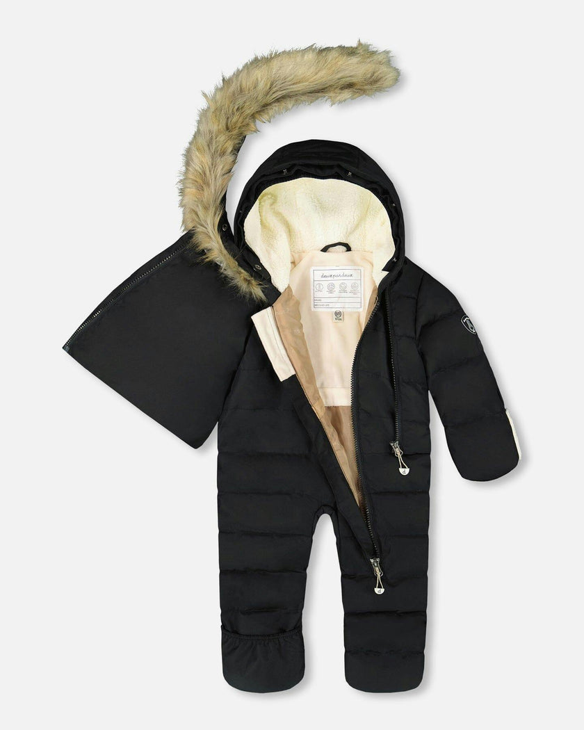 One-Piece Baby Snug Snowsuit Designed for Car Seat