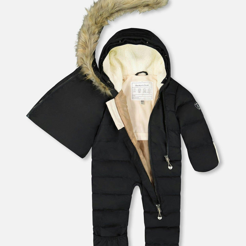 One-Piece Baby Snug Snowsuit Designed for Car Seat