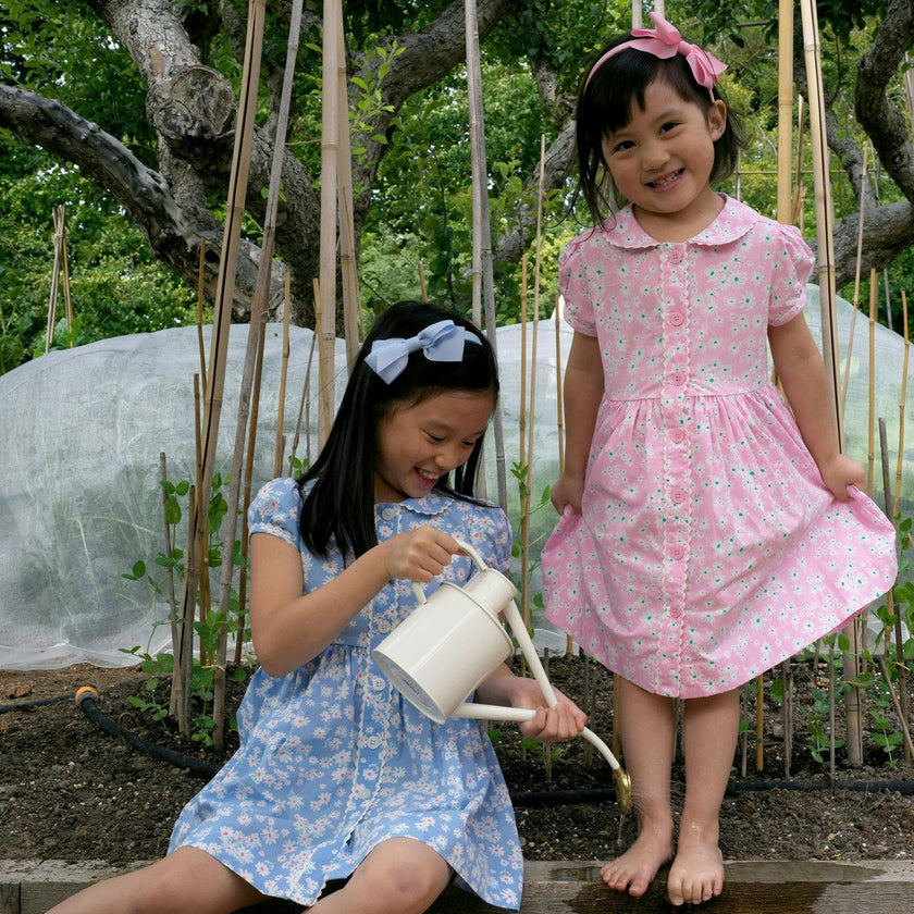 Pink Daisy Button-Front Dress