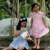 Pink Daisy Button-Front Dress