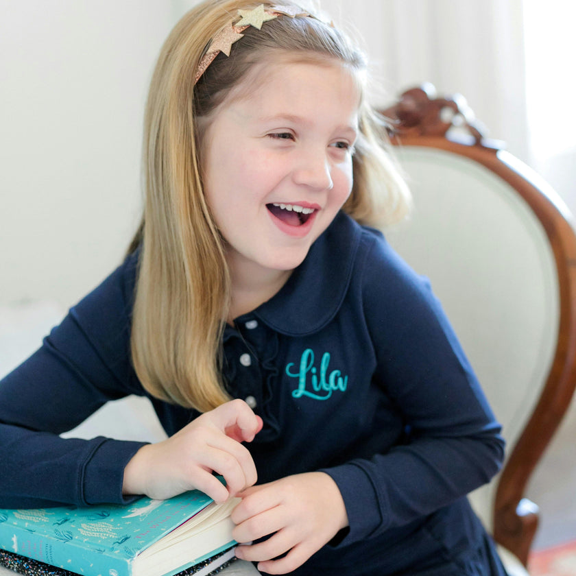 Hattie Girls' Dress Navy
