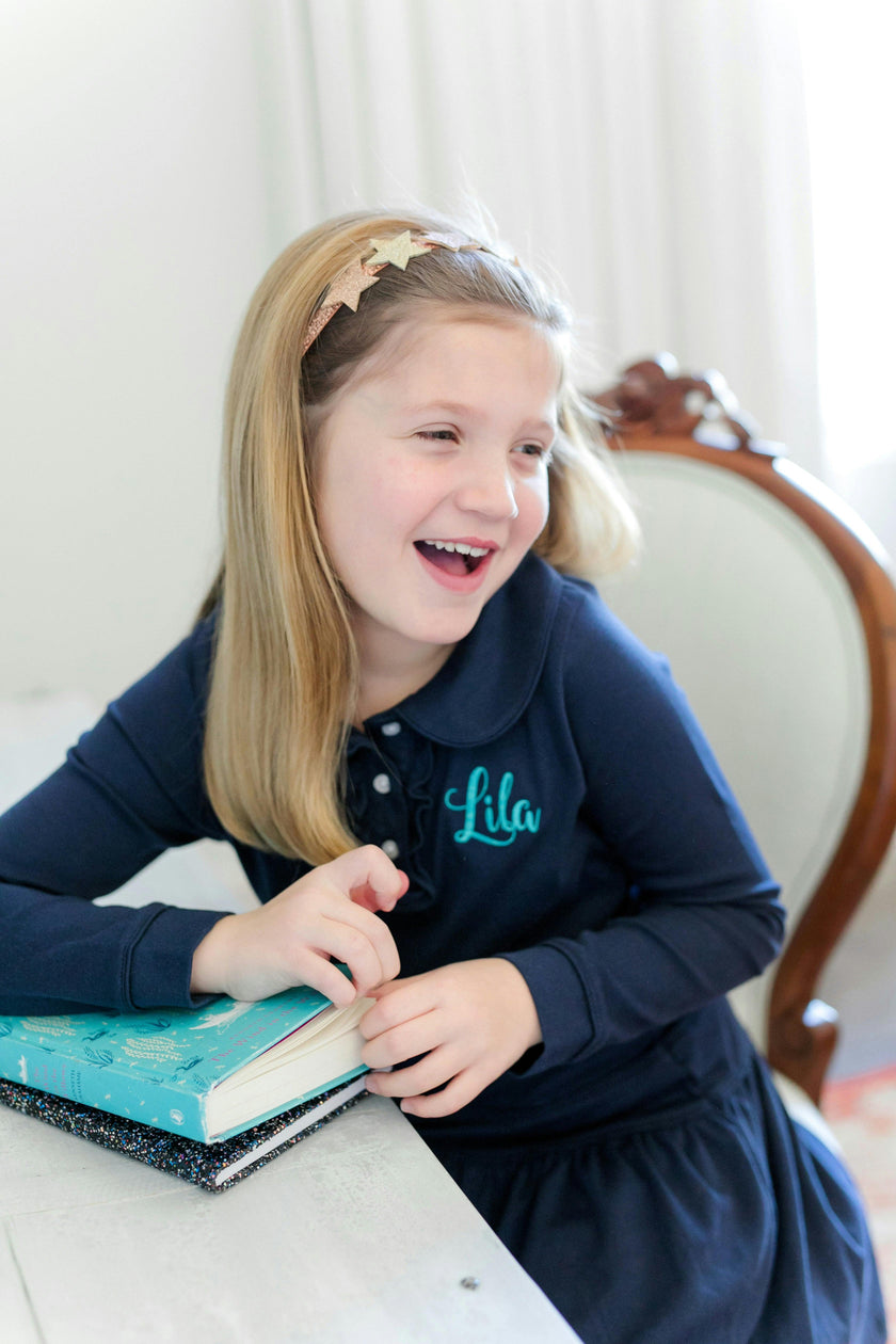 Hattie Girls' Dress Navy