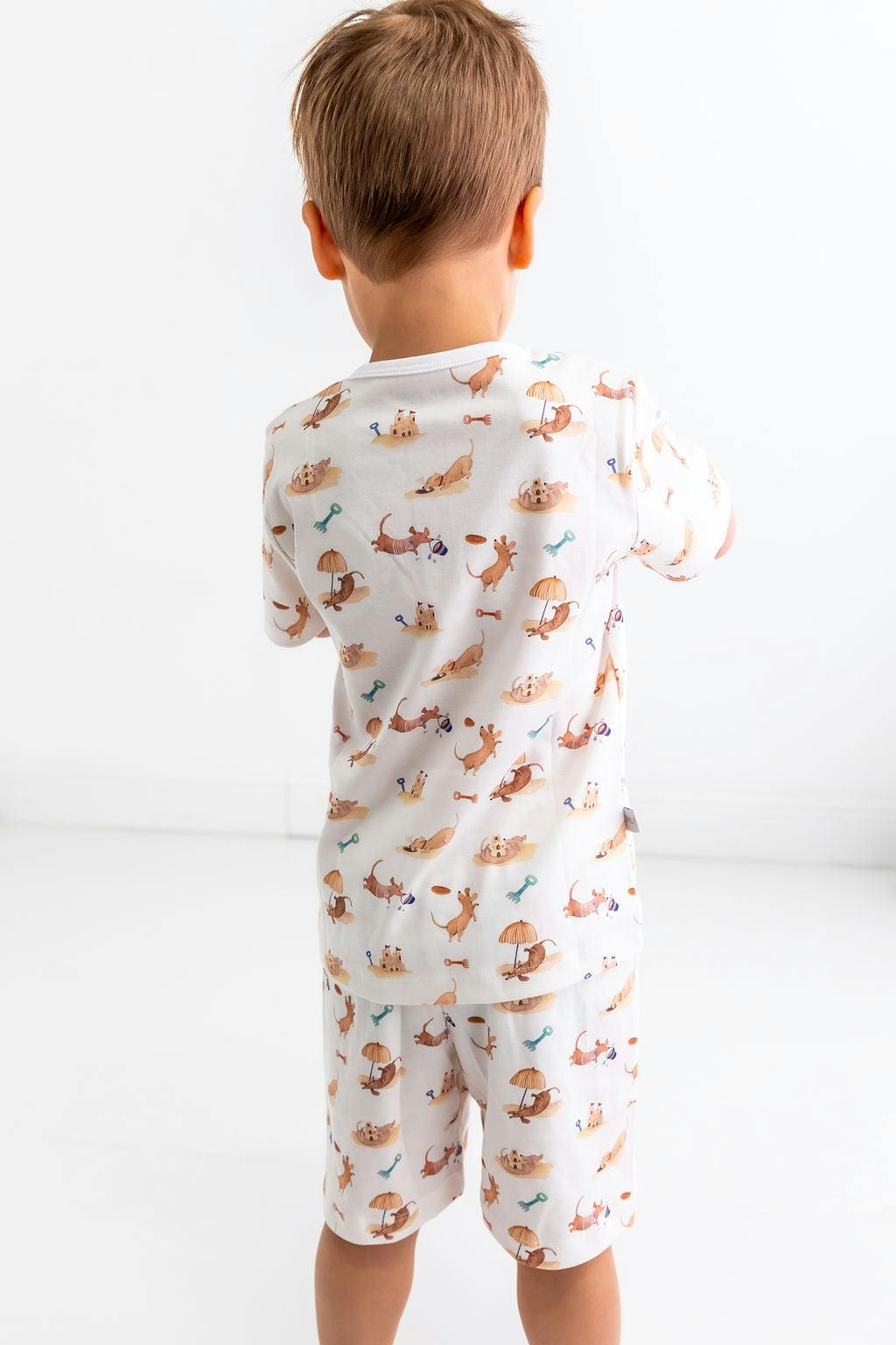 Beach Dogs Unisex Pima Cotton Short Pajama Set