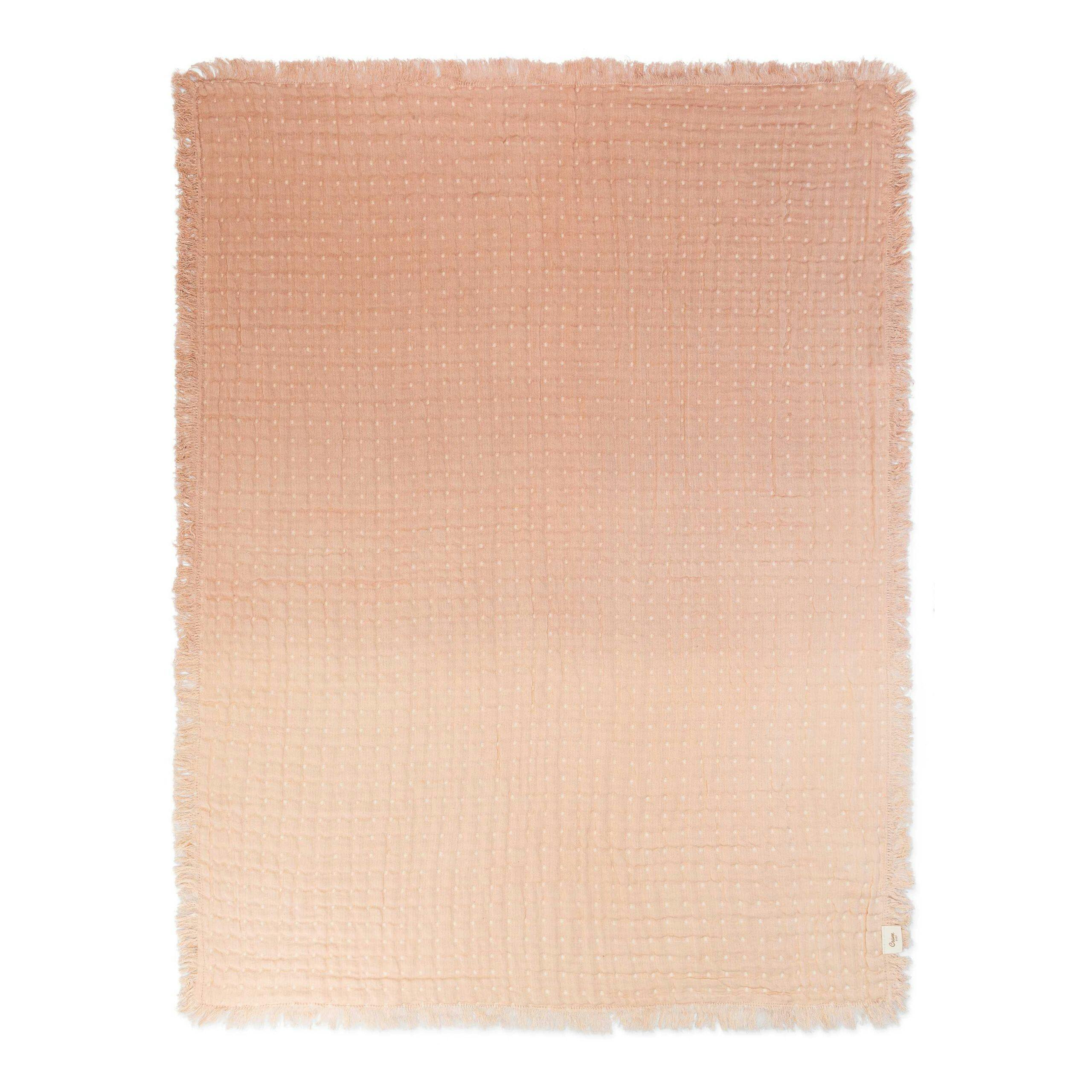 Multi-Layer Cotton Muslin Baby Blanket (Blush Ombre)