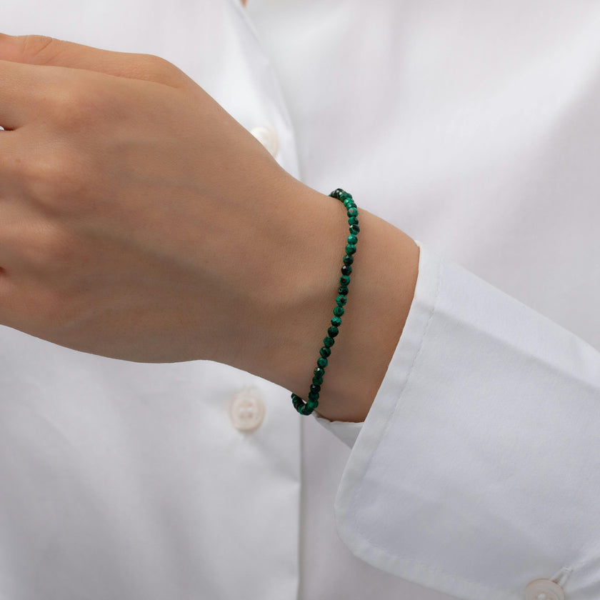 Malachite Bead Bracelet