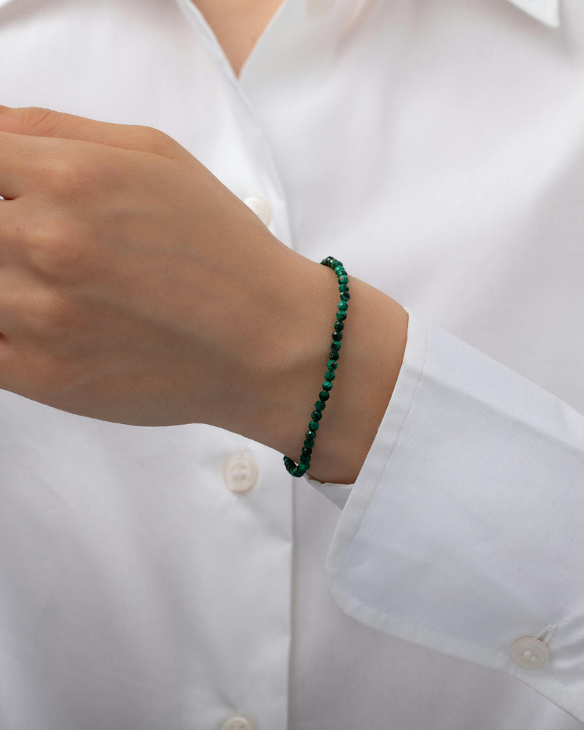 Malachite Bead Bracelet