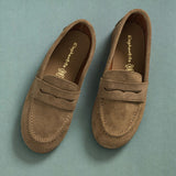 Suede Penny Loafer | Toffee Brown