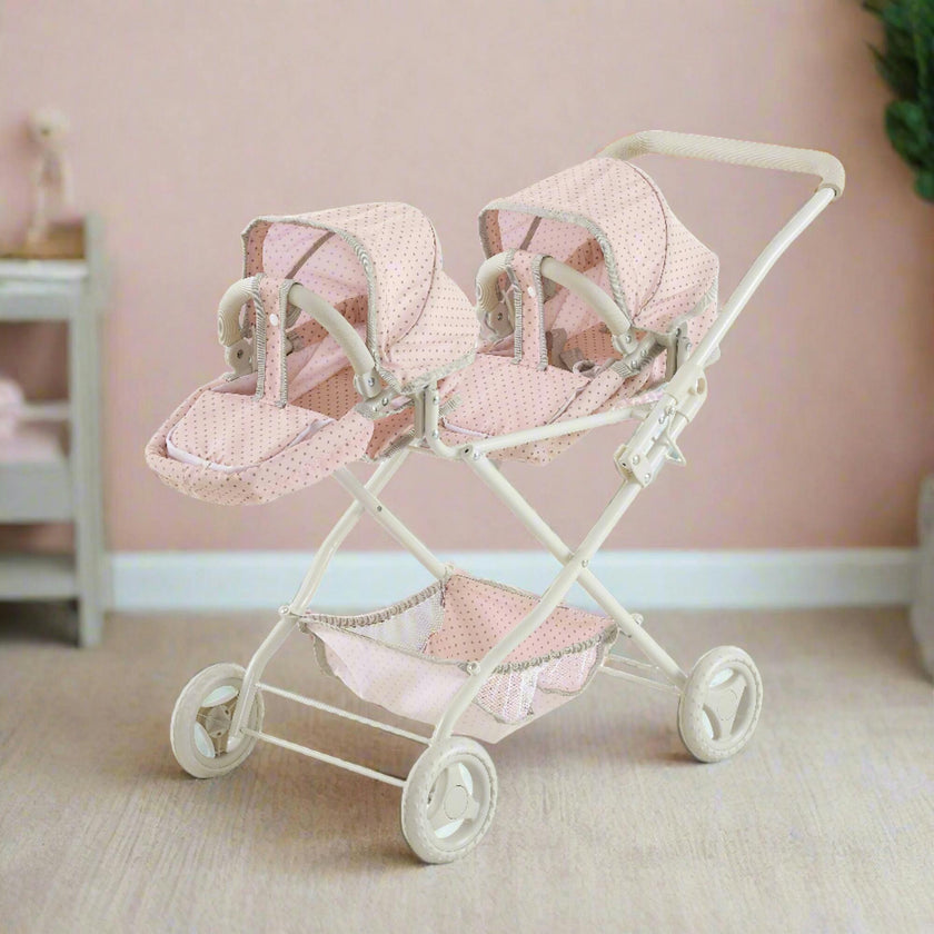 Olivia's Little World Doll Double Bassinet Stroller