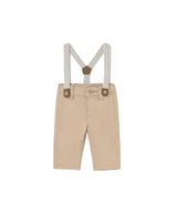Beige Pants Baby With Suspenders