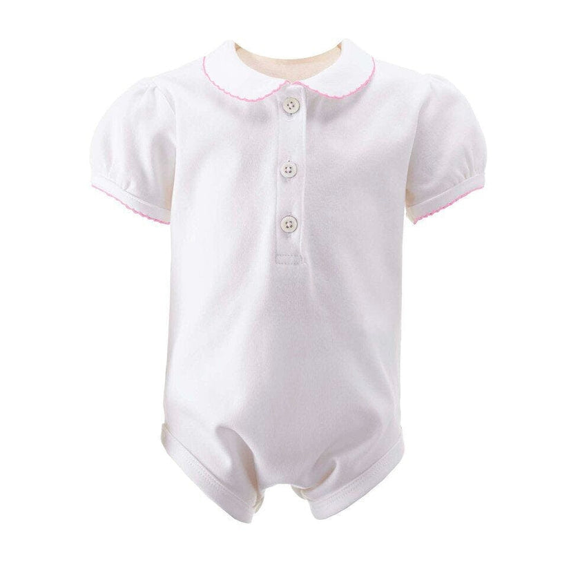 Pink Picot Trim Bodysuit