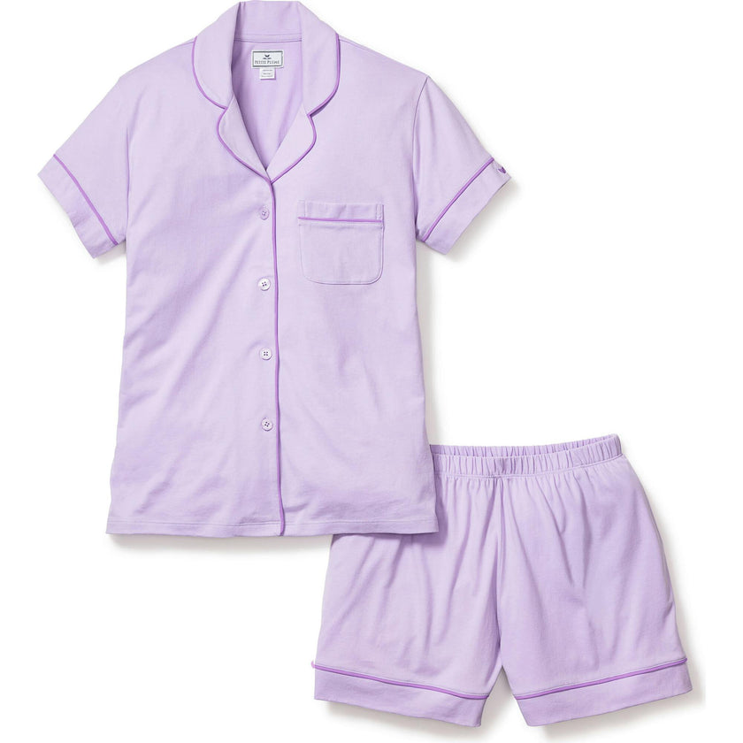 Women's Pima Short Sleeve Short Set in Pink