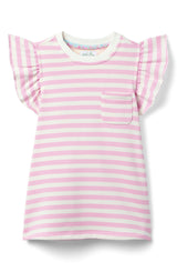 Lottie Dress - Pink & White Stripe