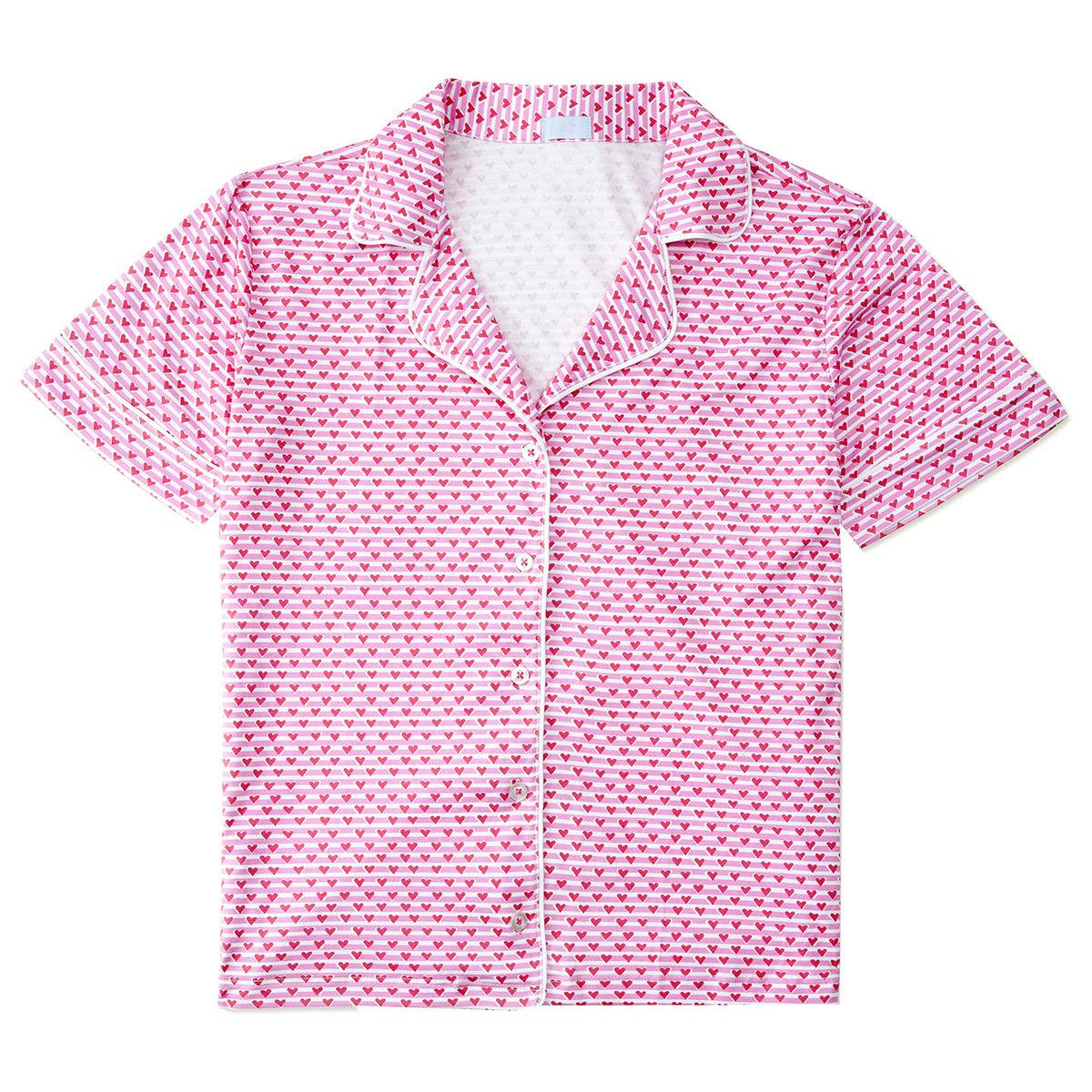 Sailor Hearts Women’s Button Front Short Pajama Set