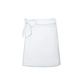 women's white embroidered short pareo