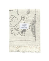 Blanket PEANUTS BASEBALL Comic Strip Cotton Black / White 4.25 x 6.5ft