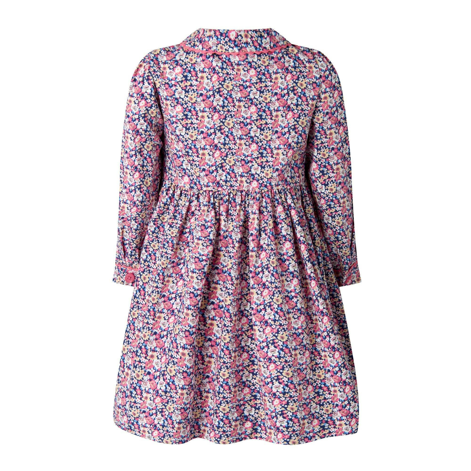 Floral Smocked Button-Front Dress