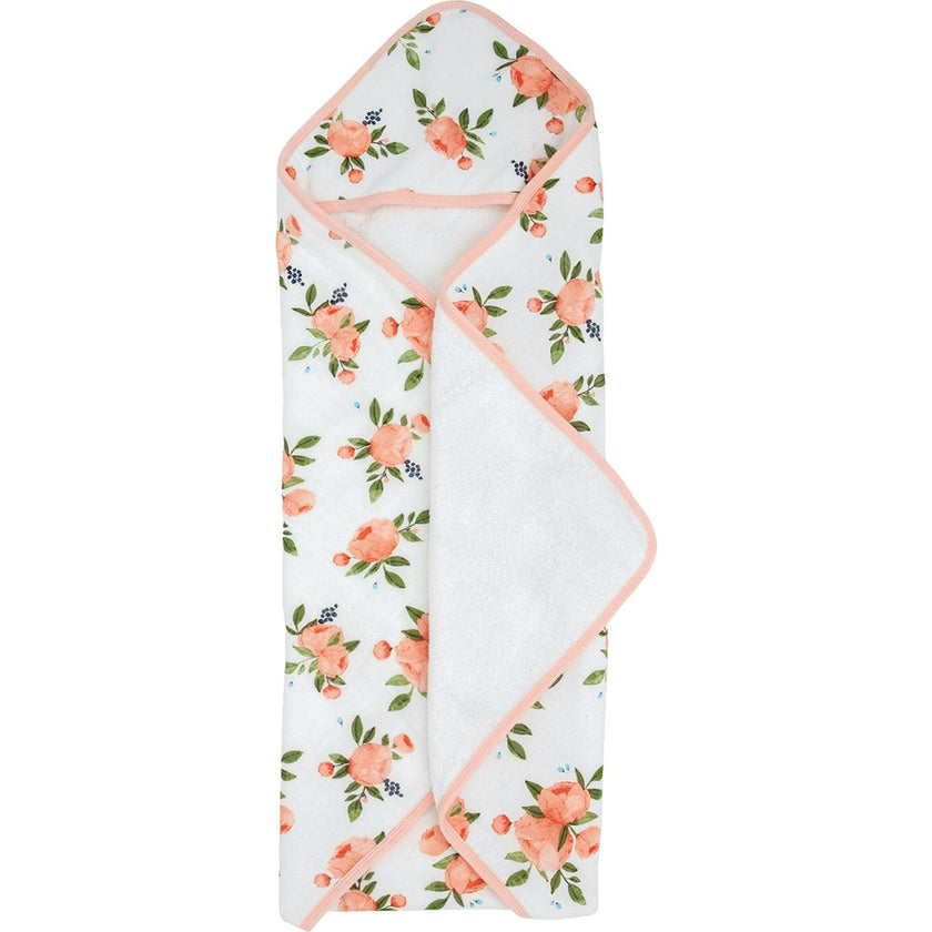 Infant Hooded Towel - Watercolor Roses