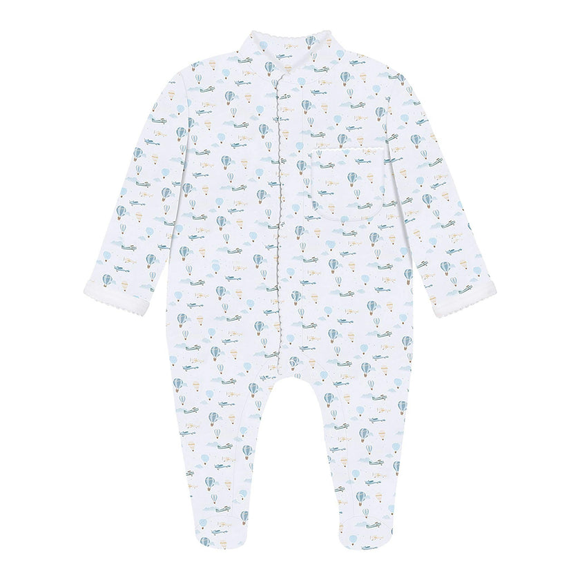 Little Airplanes Pima Cotton Baby One-Piece Pajamas