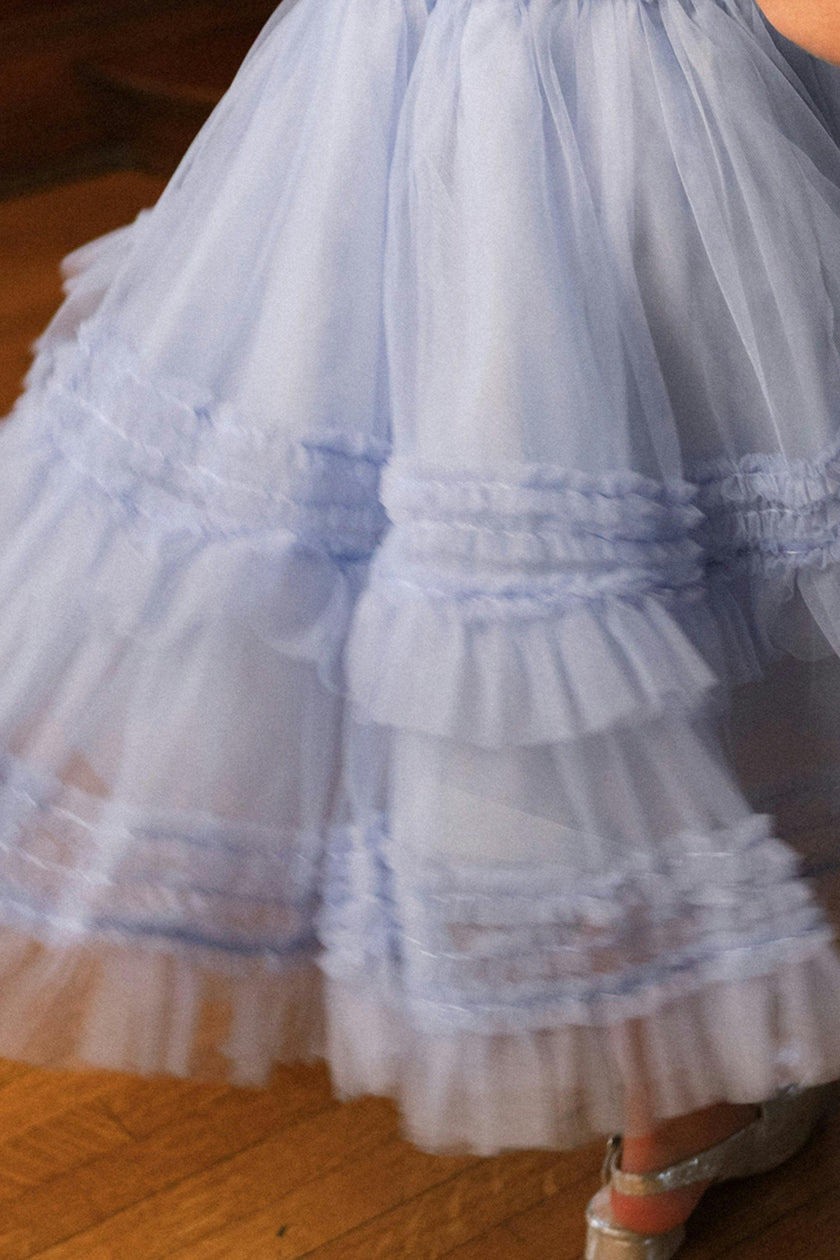 Mini Effie Dress in Misty Blue