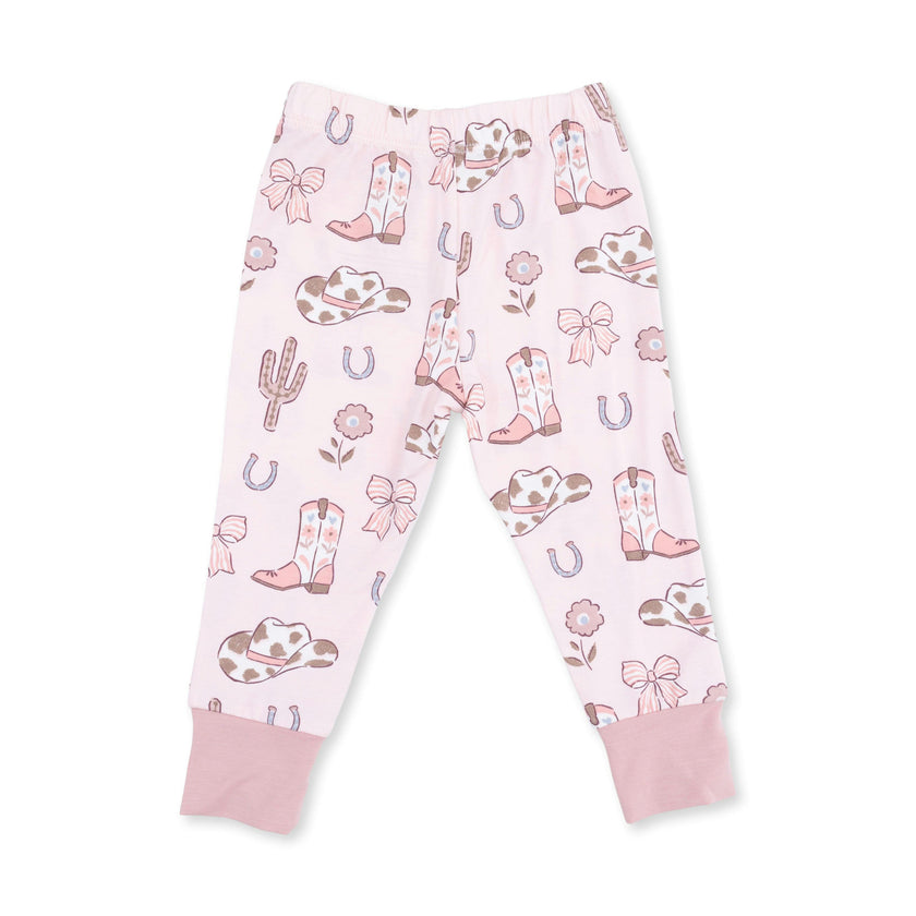 Cowgirl Boots and Bows - Long Sleeve Loungewear Set