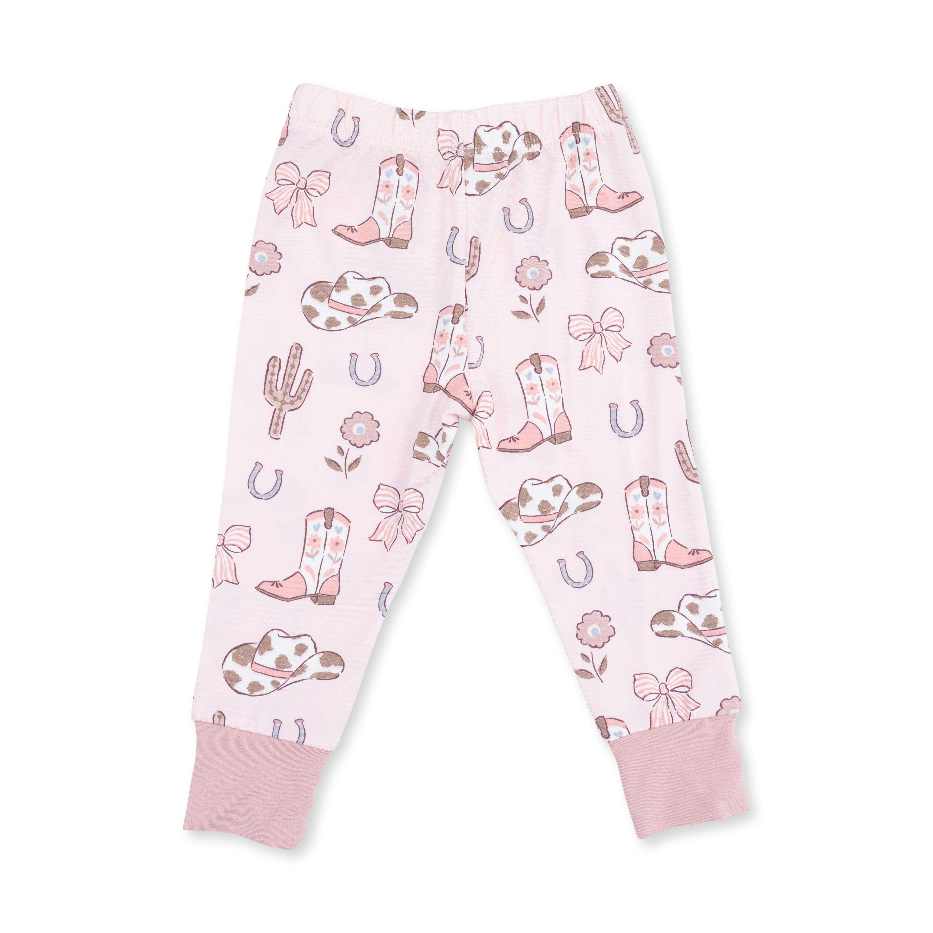 Cowgirl Boots and Bows - Long Sleeve Loungewear Set