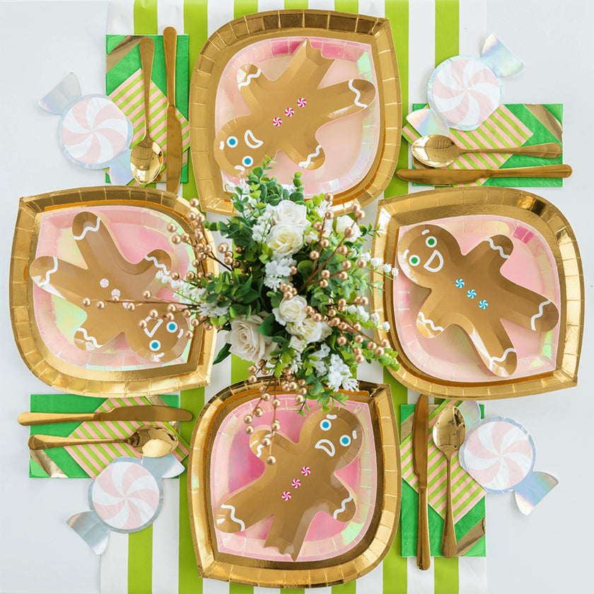 Gingerbread Men Dessert Plates