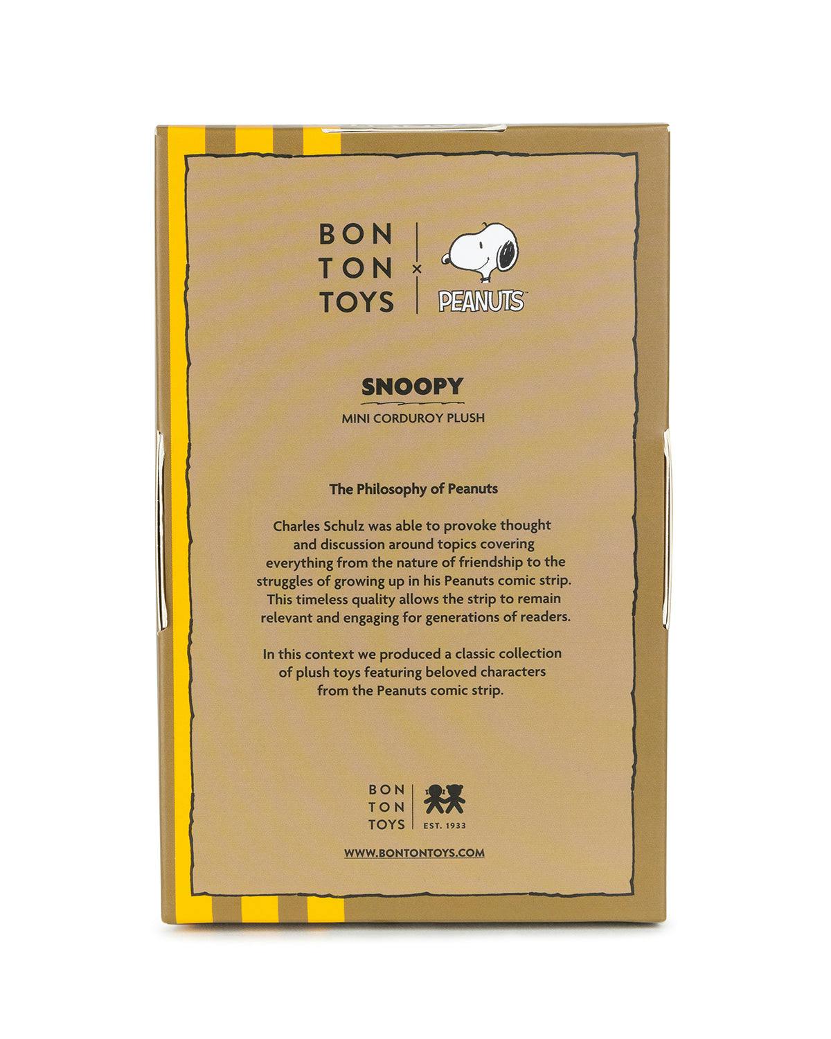 Plush PEANUTS SNOOPY Mini Corduroy Cream in Giftbox 7