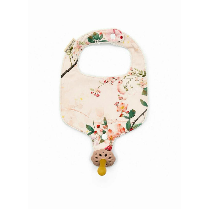 Soothe & Snap Pacifier Bib – Blush Botanical