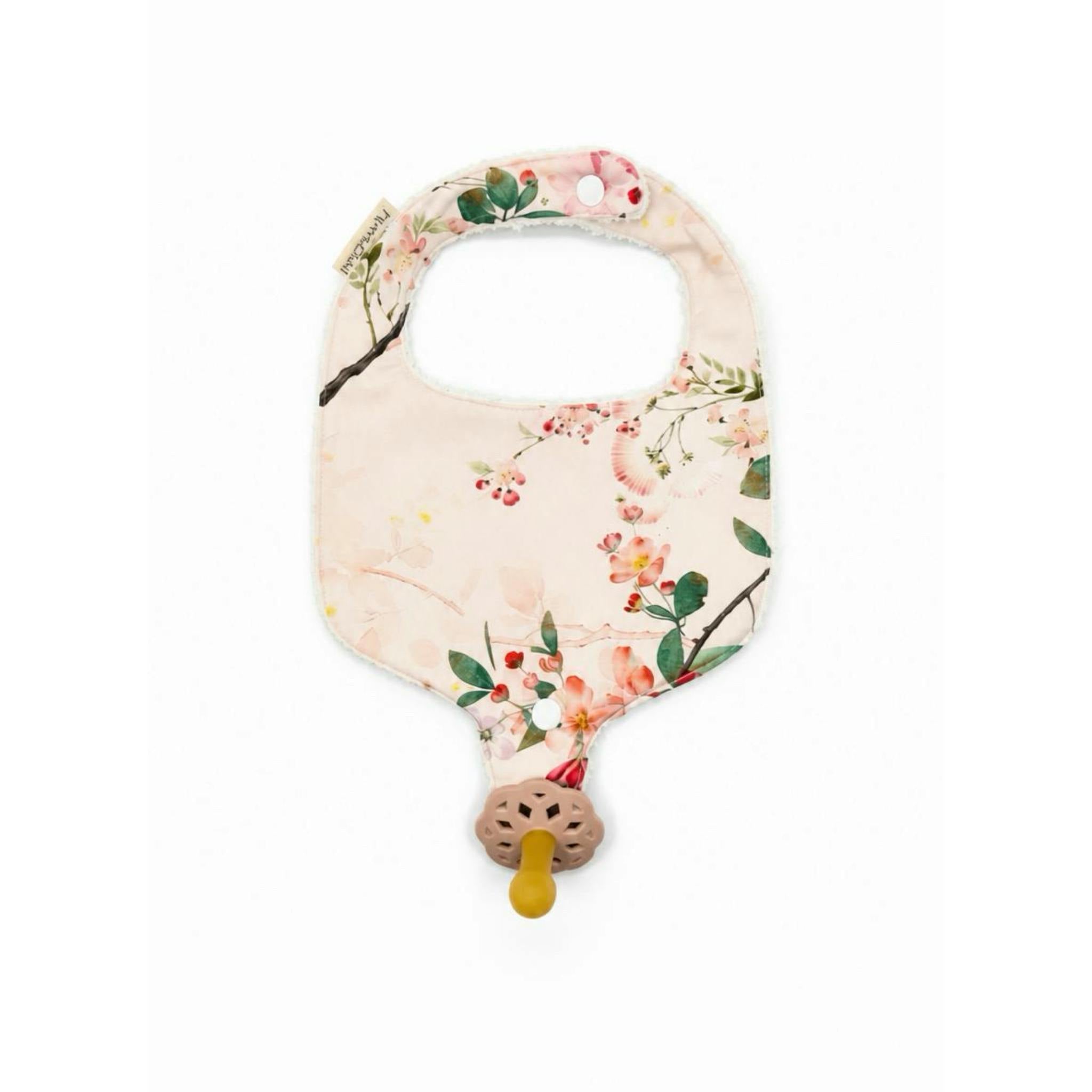Soothe & Snap Pacifier Bib – Blush Botanical