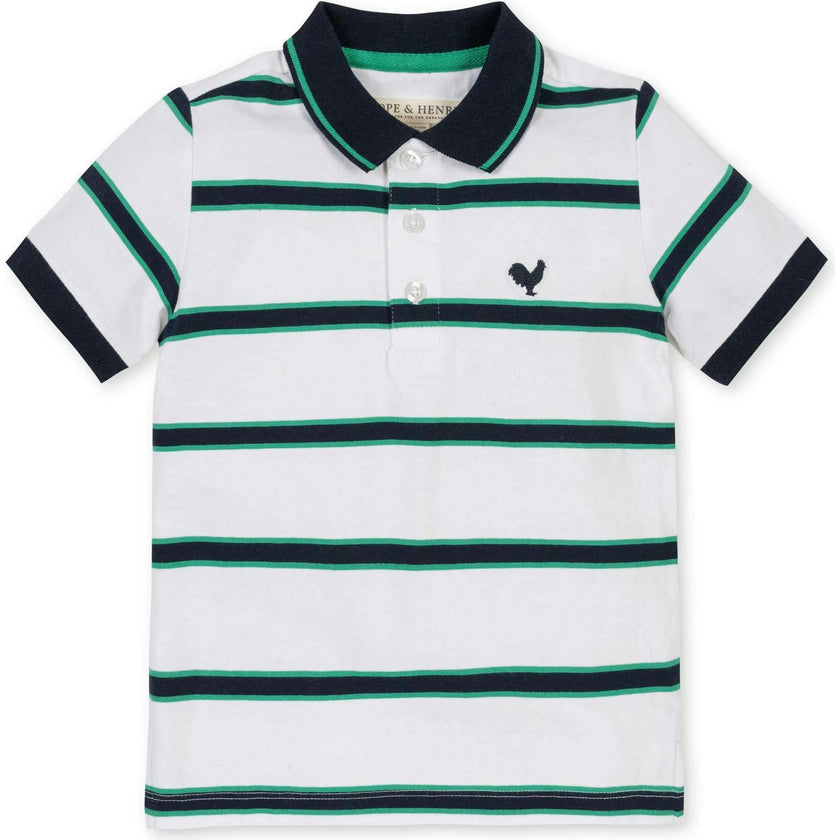 Organic Short Sleeve Jersey Polo, White