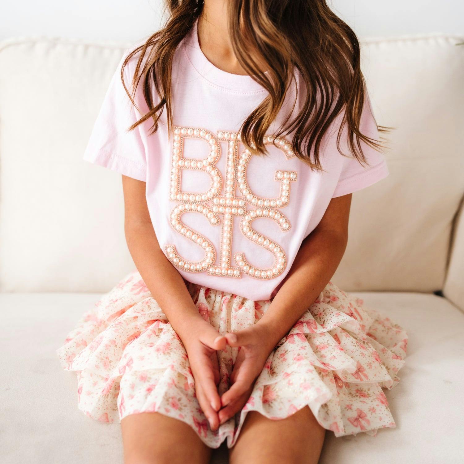 Big Sis Pearl Patch Short Sleeve T-Shirt - Ballet