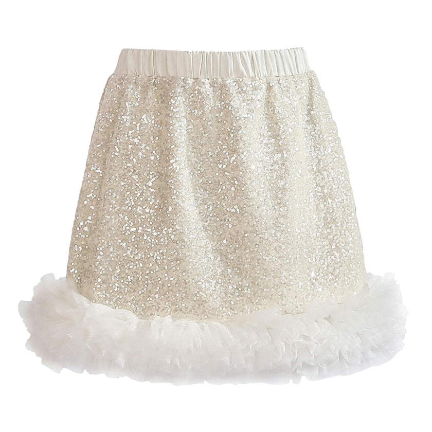 Cream Celeste Sequin Party Outfit