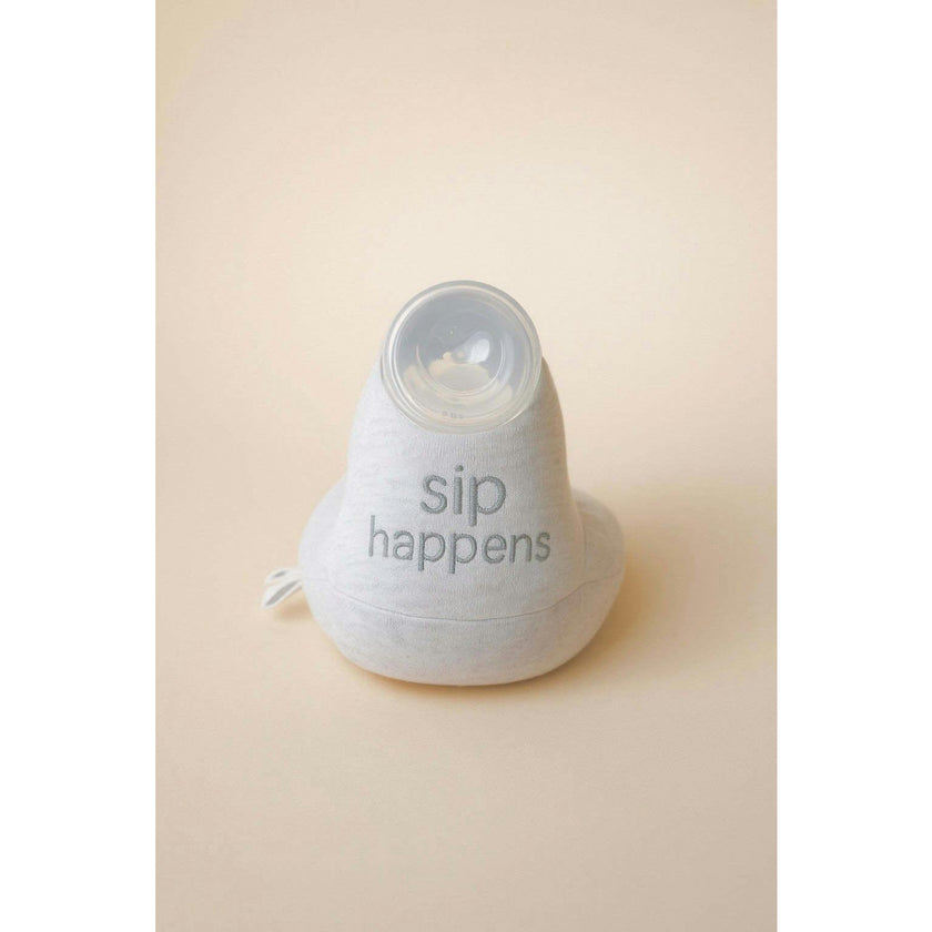 Baby Bottle Pillow Holder for Parents - "Sip Happens"