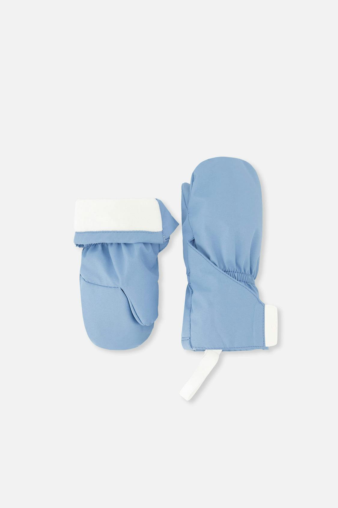 Lined Baby Mittens Blue-Grey