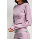 women's wool thermoactive longsleeve - purple